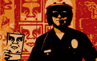 Shepard Fairey and poster