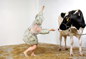 Ann Carlson and Cow